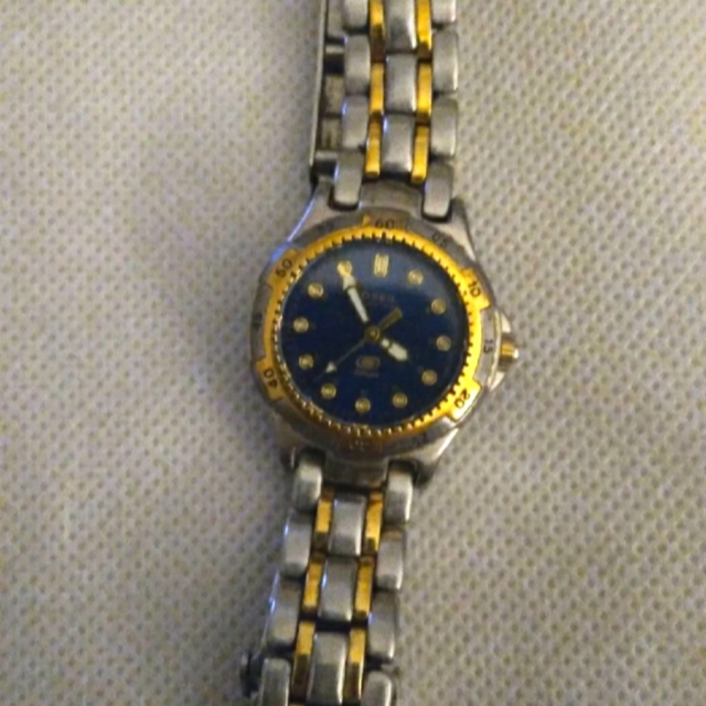 Fossil "Blue" AM-3249 Two-Tone Quartz Ladies Watch